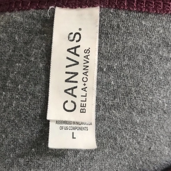 Bella + Canvas raglan sleeve graphic tee, L - Picture 6 of 8